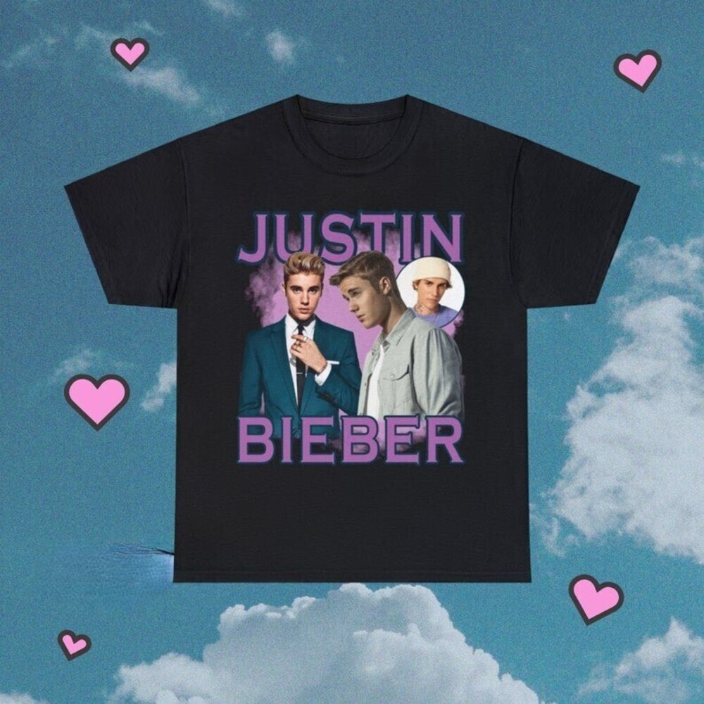 Justin Bieber Homage T-shirt Bieber Fever 90s Graphics Unisex Shirt
